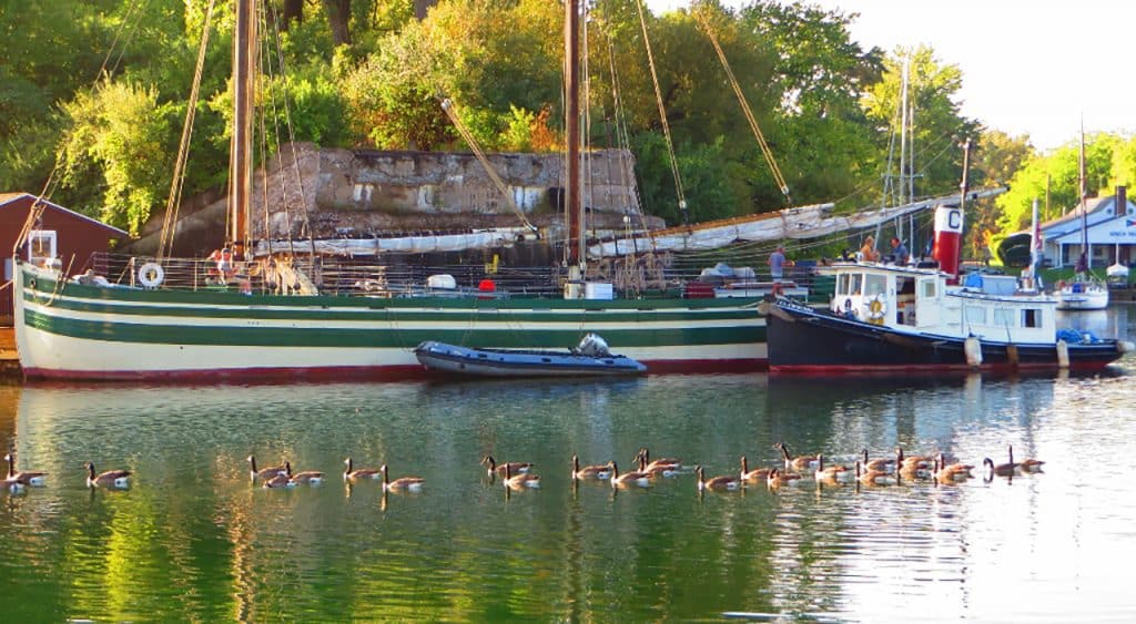 Lois McClure Prepares for Canal Journey in Seneca County (photo)
