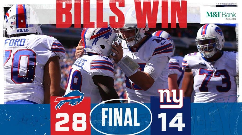 KINGS OF NEW YORK: Buffalo Bills start season 2-0 after beating Giants, 28-14 (full coverage)