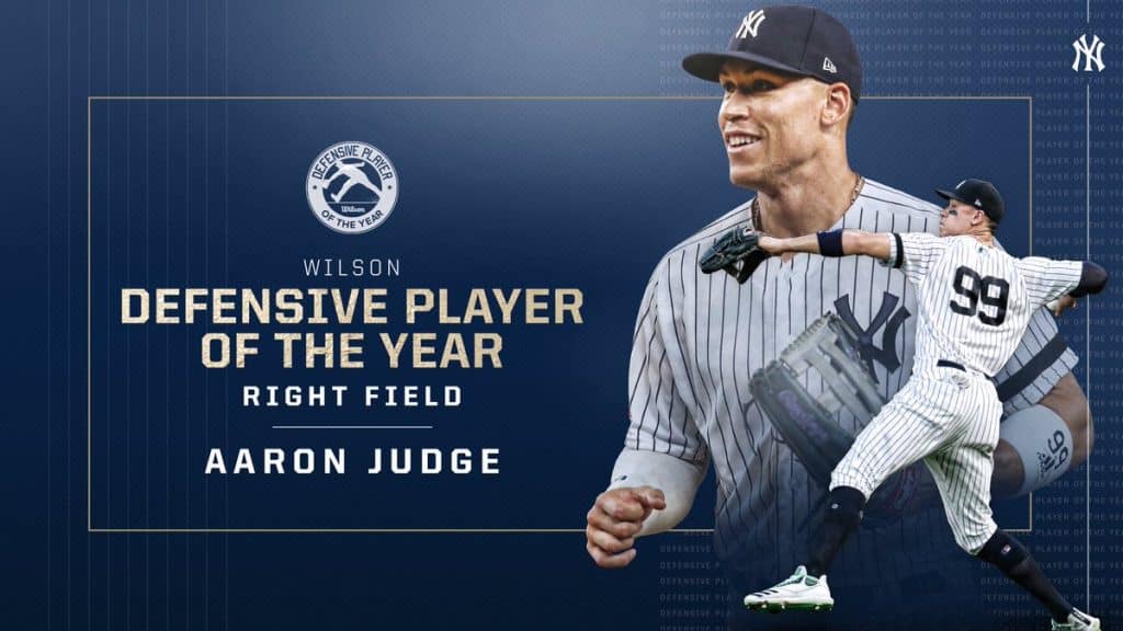 Aaron Judge named Wilson Defensive RF of the Year