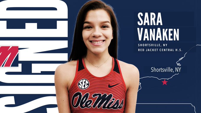 Red Jacket grad Sara VanAken making her mark on Ole Miss track & field team