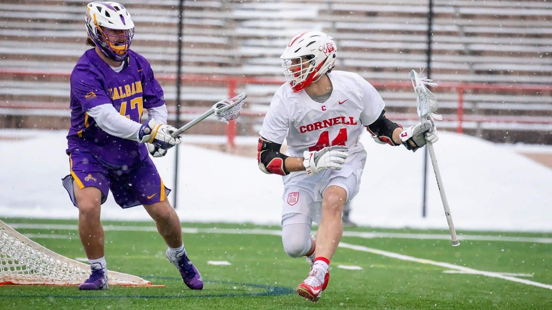 Long and Piatelli fuel Cornell Men’s Lacrosse to 17-10 win over Towson