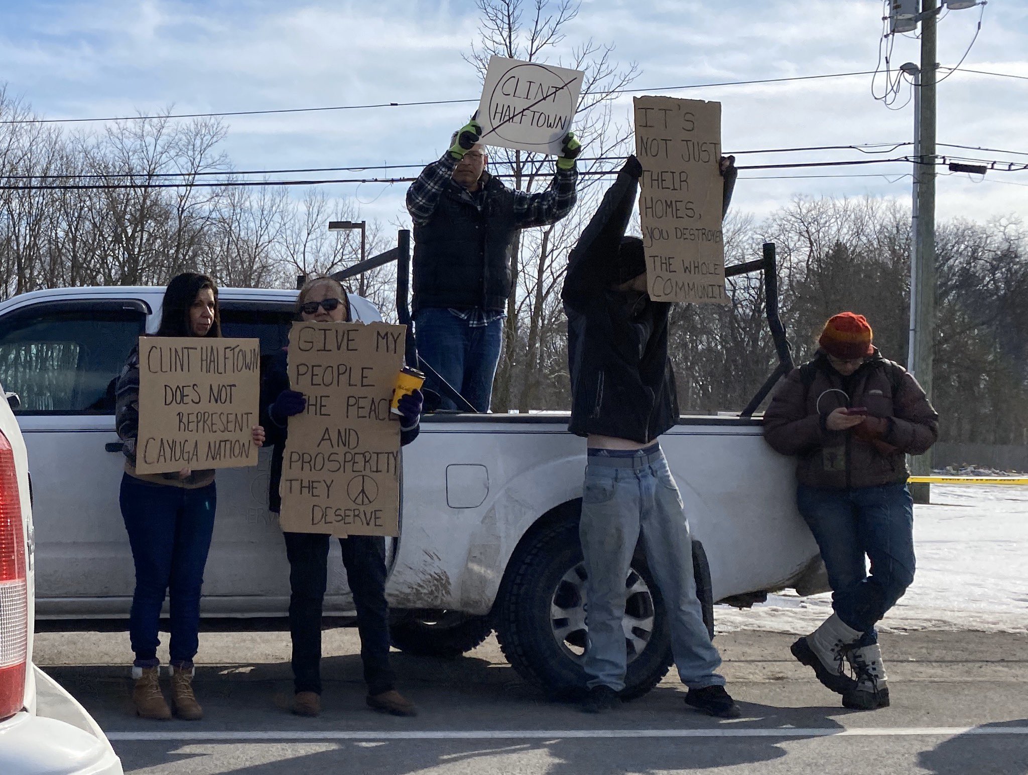 Protesters call for Halftown to step down after buildings demolished in Seneca Falls