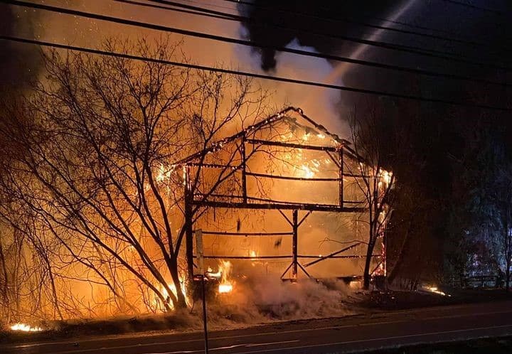 Three-alarm barn fire in Jerusalem draws firefighters from three counties Three-alarm barn fire in Jerusalem draws firefighters from three counties