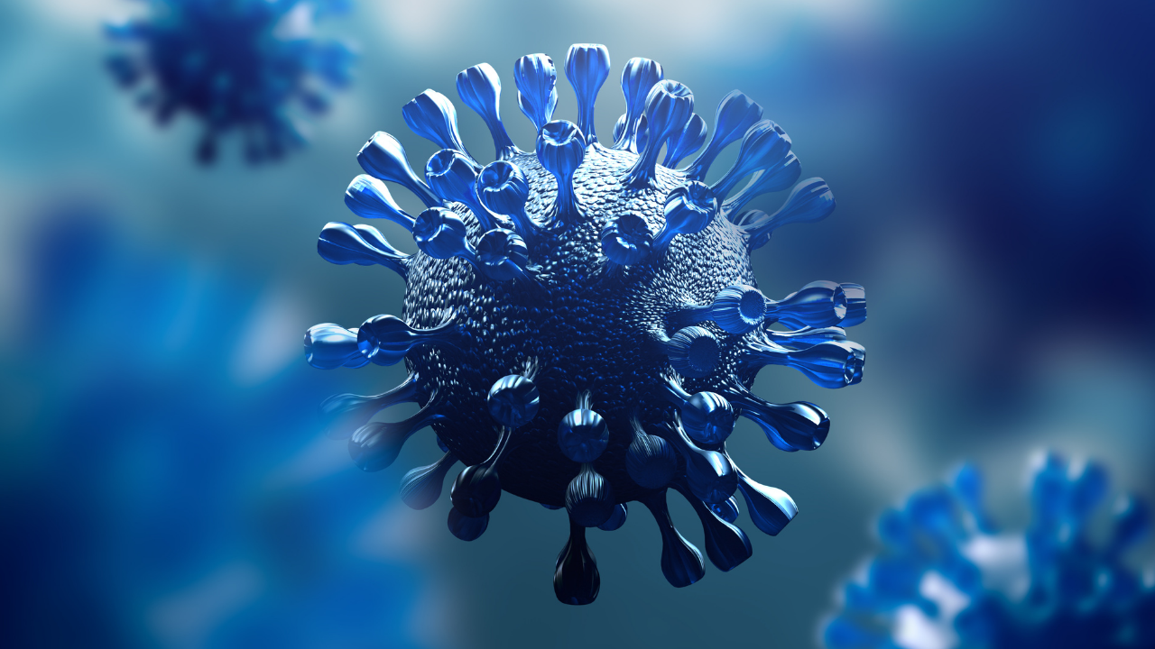 blue COVID-19 cell