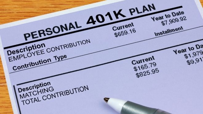 401k retirement plan stub