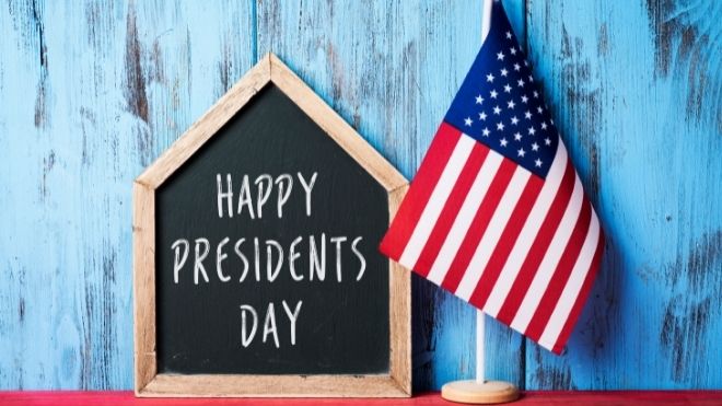 presidents day sign with an American flag representing the possibility of benefit payment dates changing