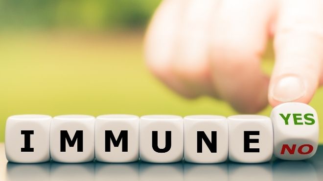 dice that read 'immune' last one flipping from no to yes- is it because of hybrid immunity?