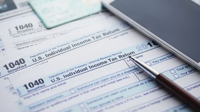 tax paperwork to submit to the IRS for a tax refund