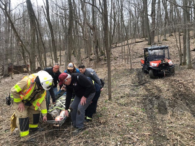 Forest rangers rescue person in town of Bristol after accident
