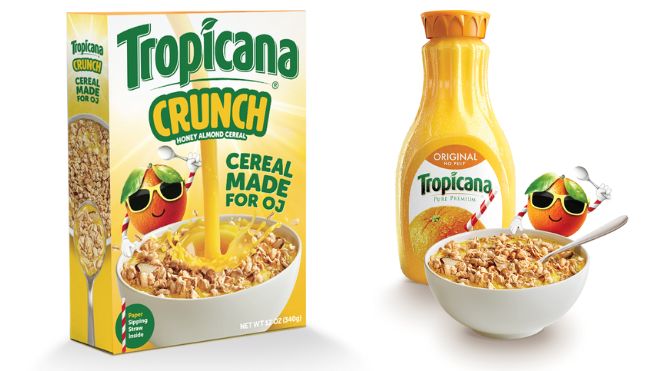 Tropicana Crunch cereal. Photos sourced from Tropicanacrunch.com