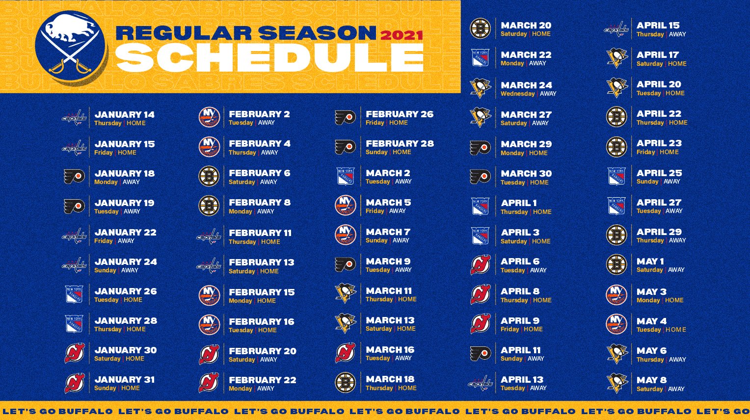 Buffalo Sabres Schedule Printable