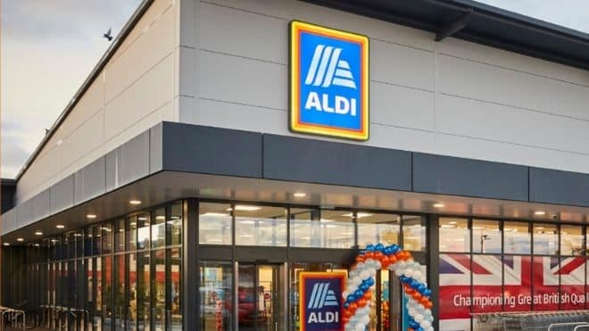 Outside of Aldi store.