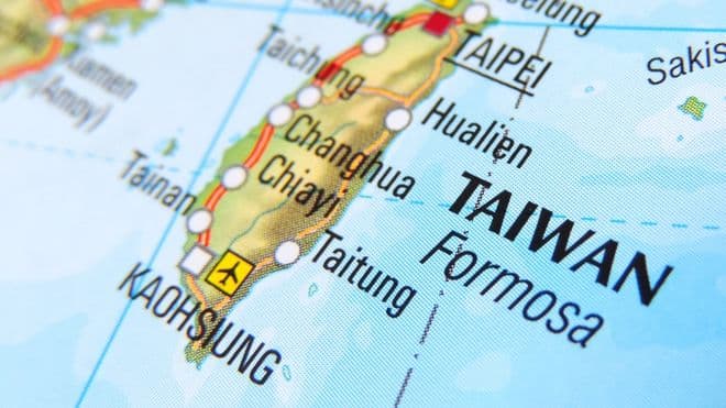 Taiwan on a map, where speaker nancy pelosi visited despite threats from china to the U.S.