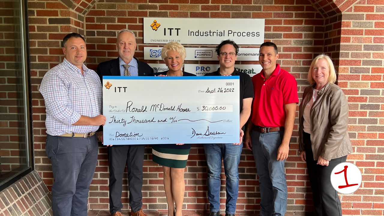 ITT Goulds Pumps donates ,000 to the Ronald McDonald House Charities ITT Goulds Pumps donates ,000 to the Ronald McDonald House Charities