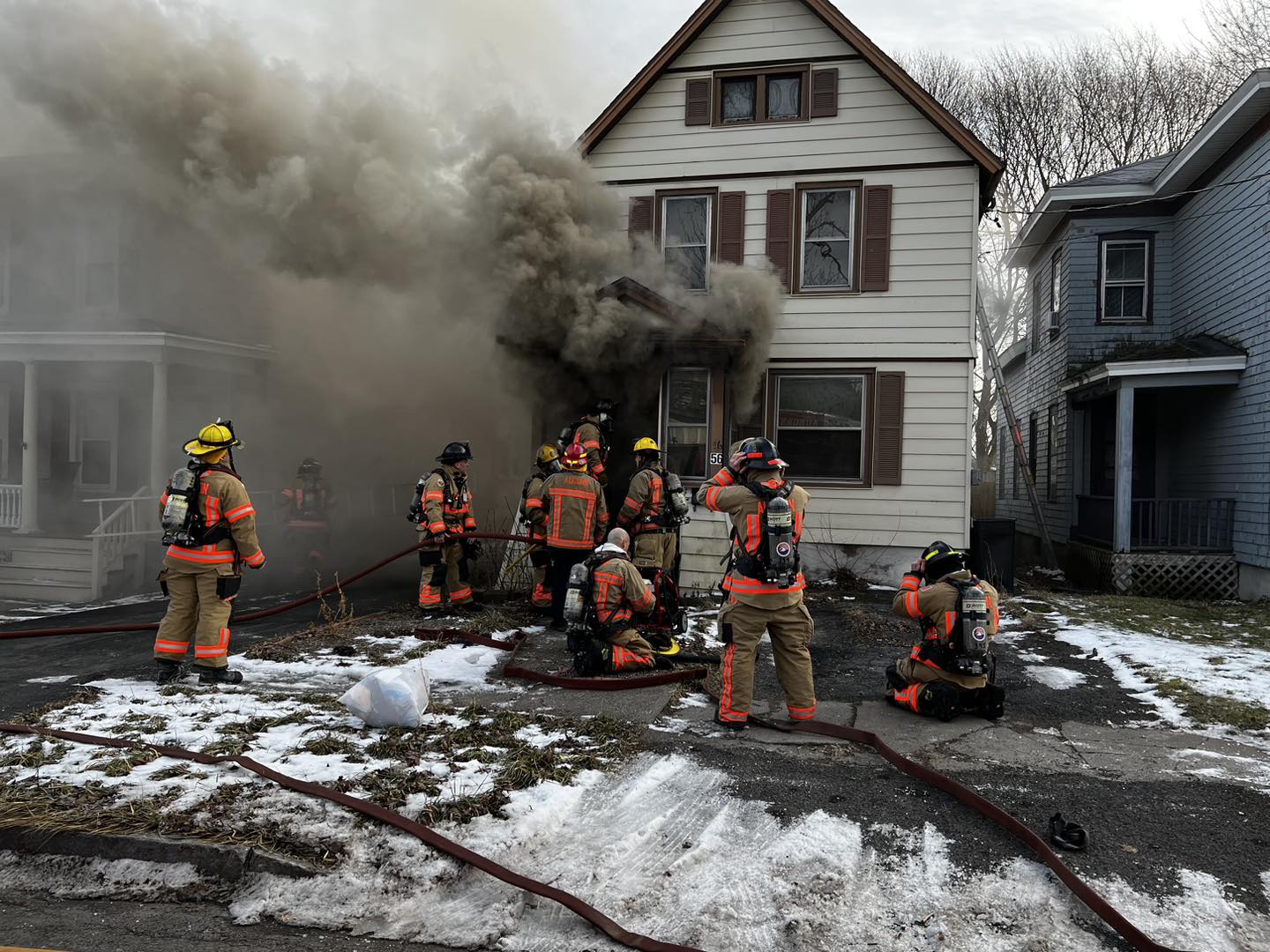 Auburn home heavily damaged by fire