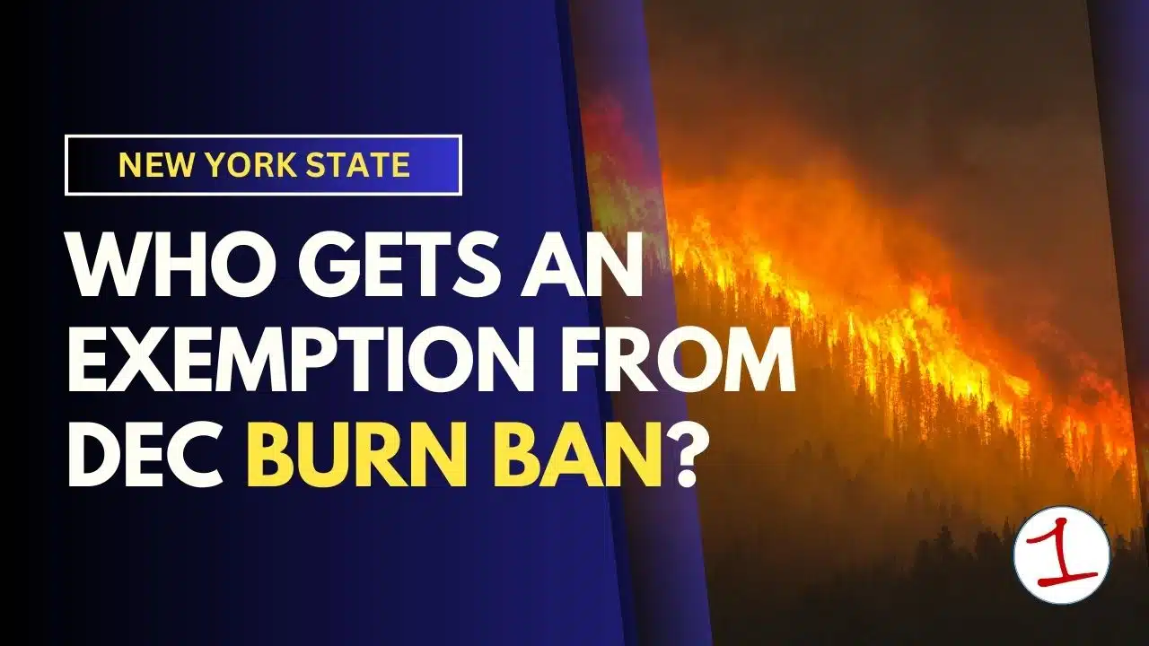 How do farms exempt from NYS burn ban?