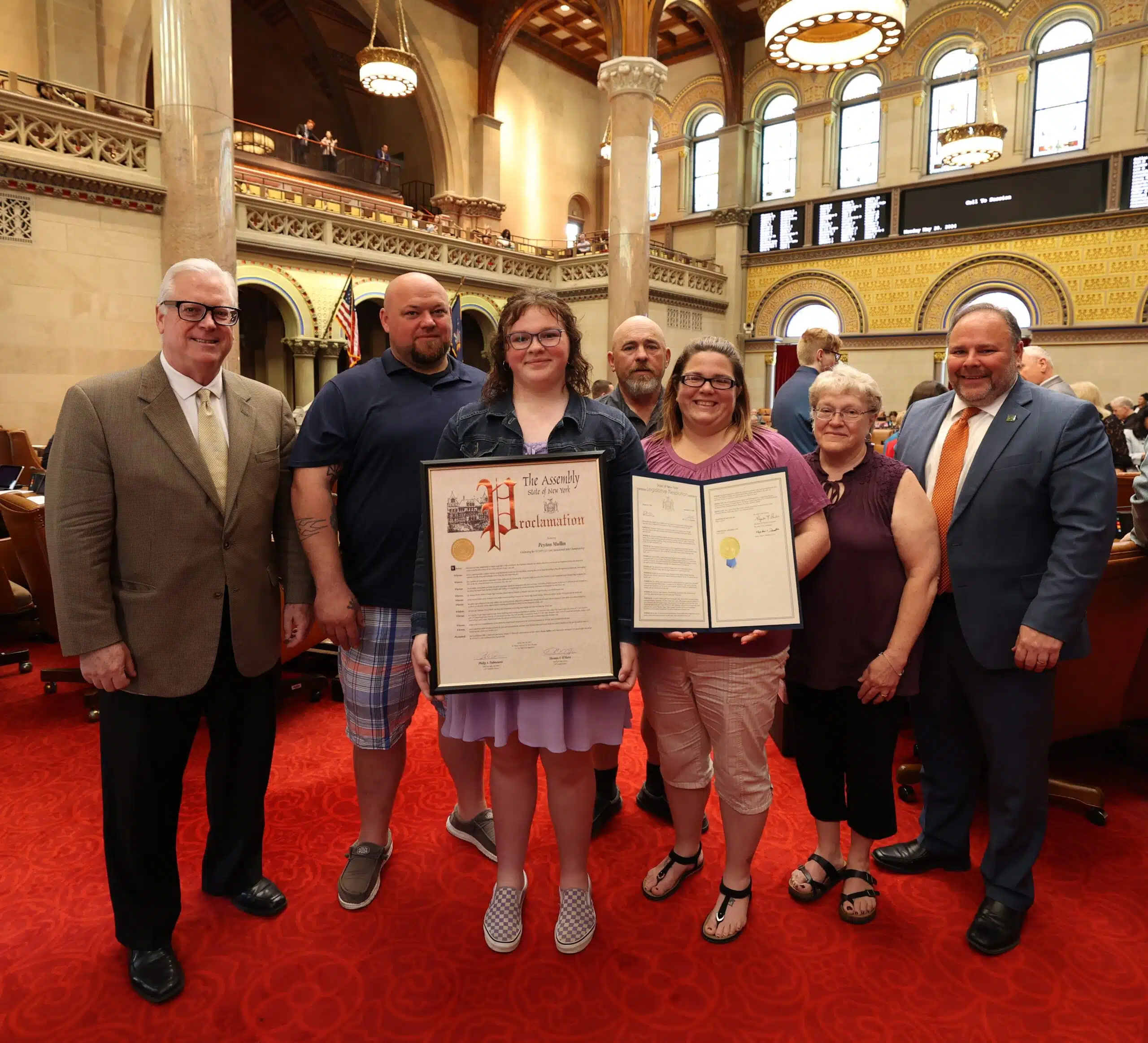 Dundee high school wrestler Peyton Mullin honored in Albany (video)