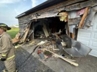 Truck crashes into house in Galen (photos)