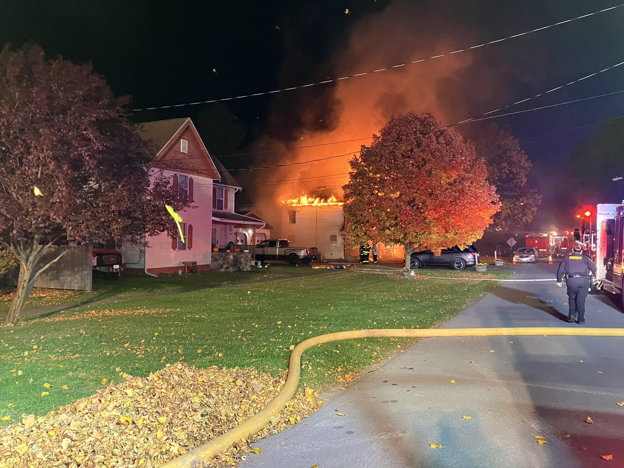 One airlifted, three hospitalized after Dresden fire: Home destroyed displacing several One airlifted, three hospitalized after Dresden fire: Home destroyed displacing several