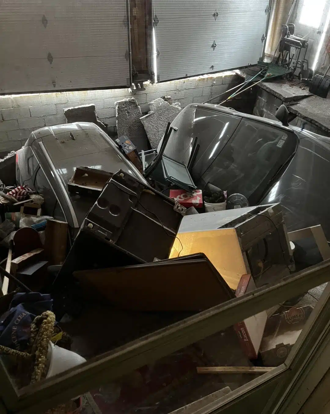 Garage floor collapse in Camillus damages two cars Garage floor collapse in Camillus damages two cars