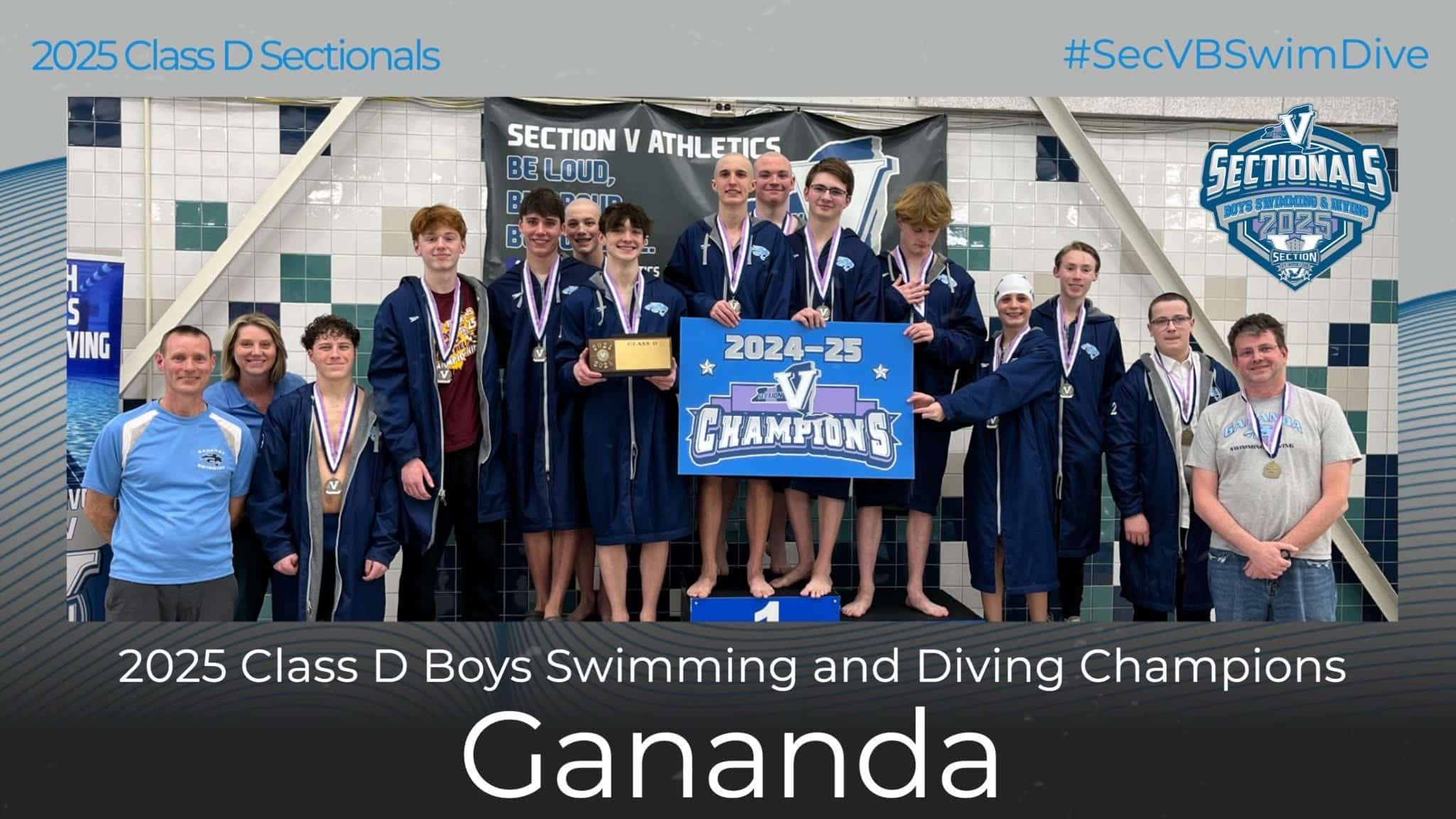 Gananda wins first Class D sectional title in swimming and diving Gananda wins first Class D sectional title in swimming and diving