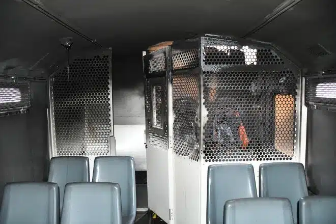 State Police investigating vandalism, fire damage to prison transport buses State Police investigating vandalism, fire damage to prison transport buses