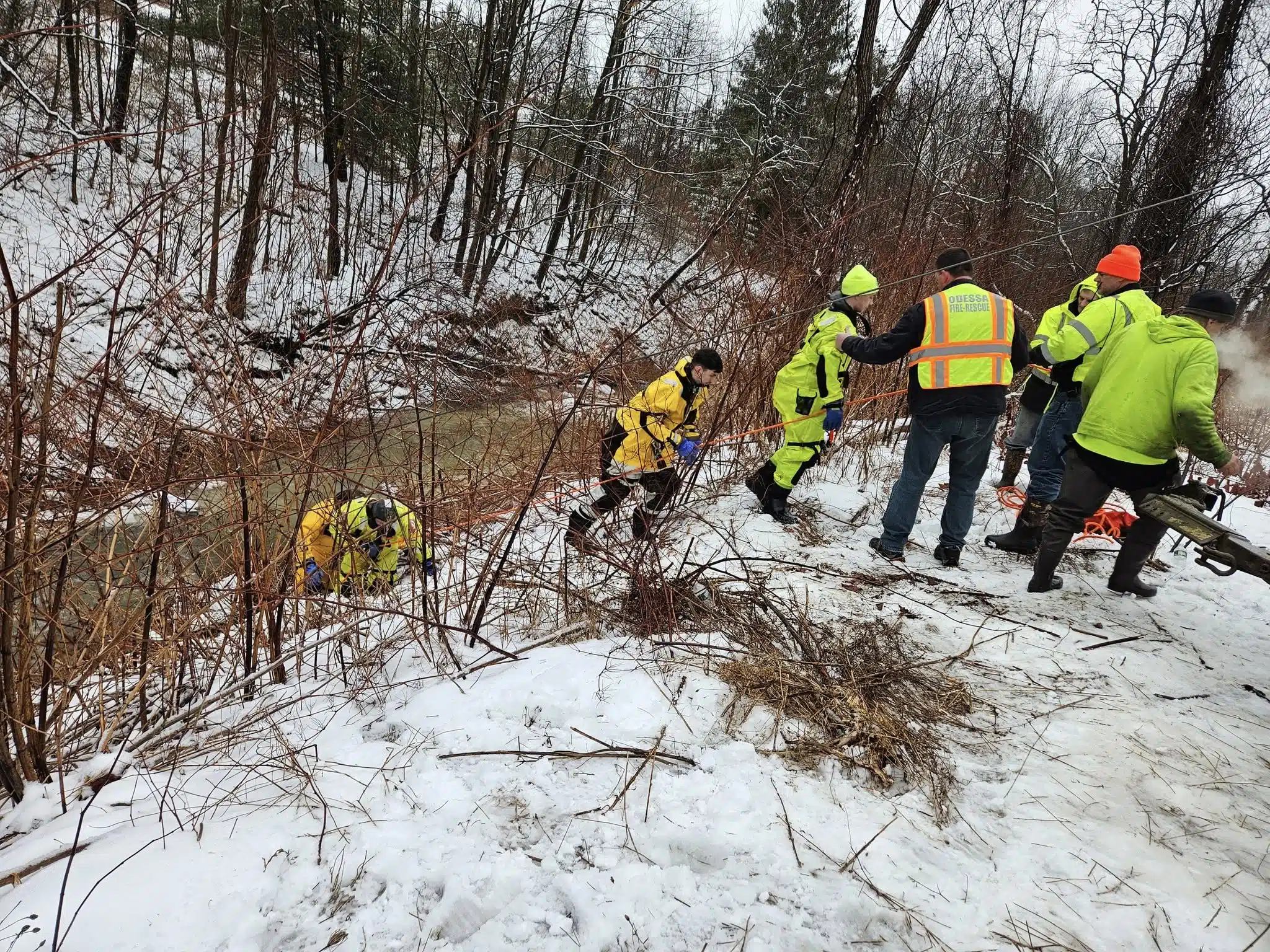 Driver rescued from stream after rollover crash on State Route 13 Driver rescued from stream after rollover crash on State Route 13