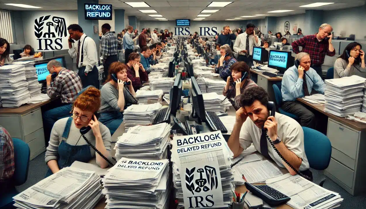 IRS employees work to get tax refunds processed