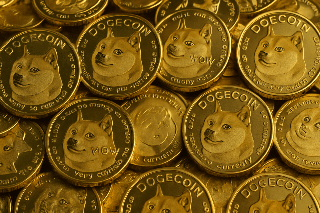Pile of dogecoins.
