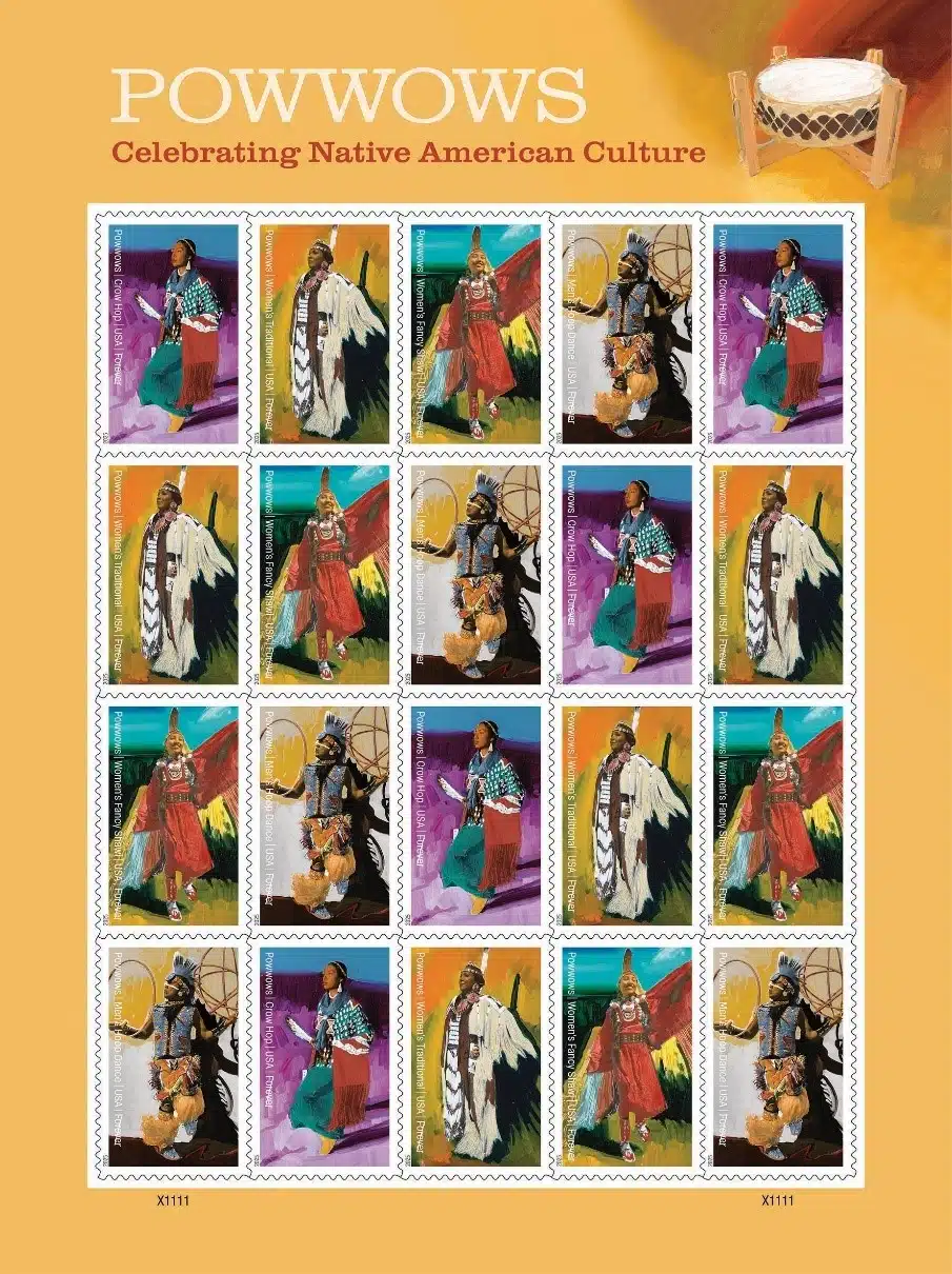 USPS unveils Powwow Forever stamps celebrating Native culture USPS unveils Powwow Forever stamps celebrating Native culture