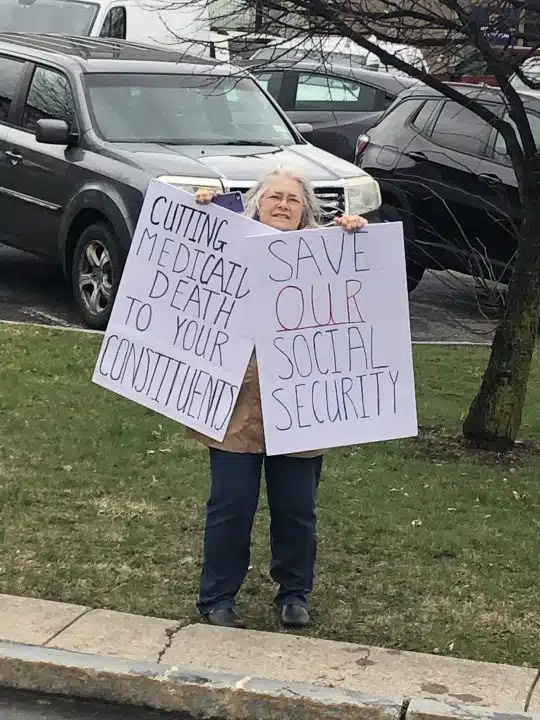 Anti-Trump Protester in April 2025
