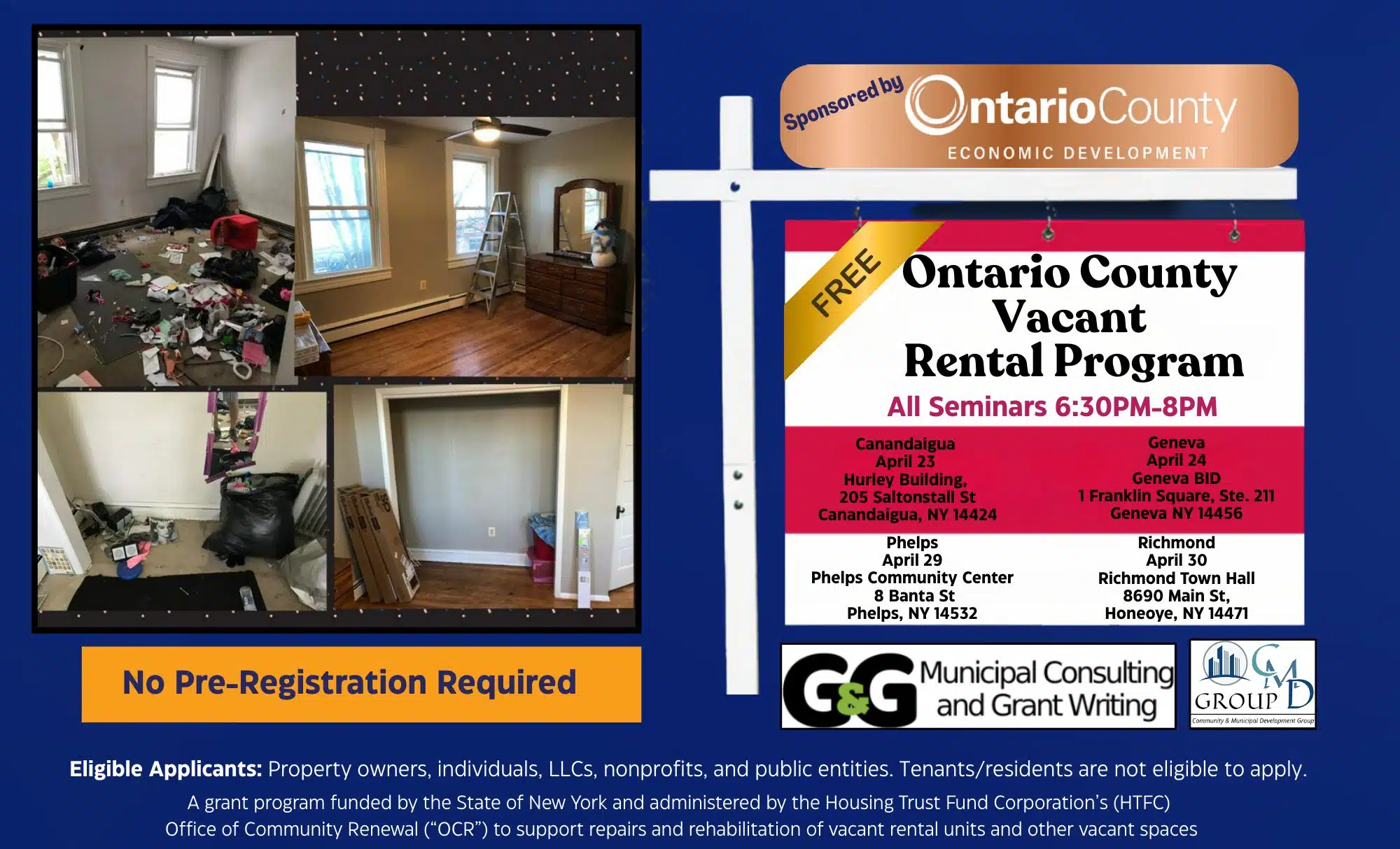 Free seminars in Phelps and Richmond to boost vacant rental rehab Free seminars in Phelps and Richmond to boost vacant rental rehab