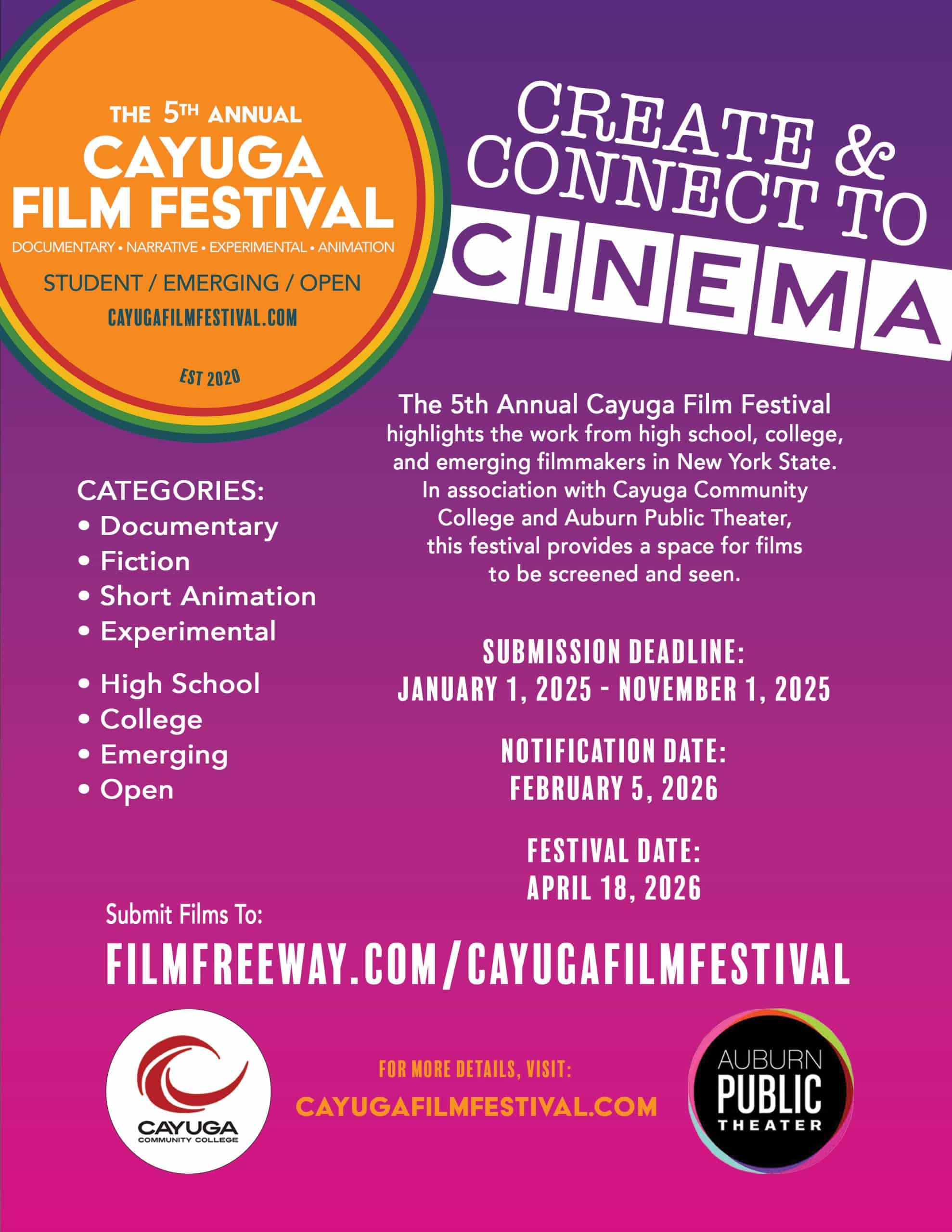 Cayuga Film Festival opens submissions for 5th annual event