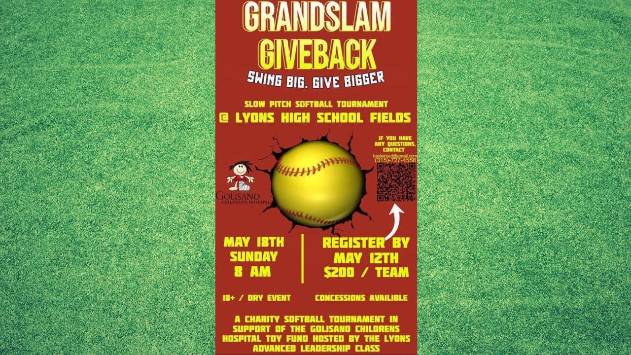 Slow pitch softball tournament in Lyons to raise funds for Golisano Children’s Hospital Slow pitch softball tournament in Lyons to raise funds for Golisano Children’s Hospital
