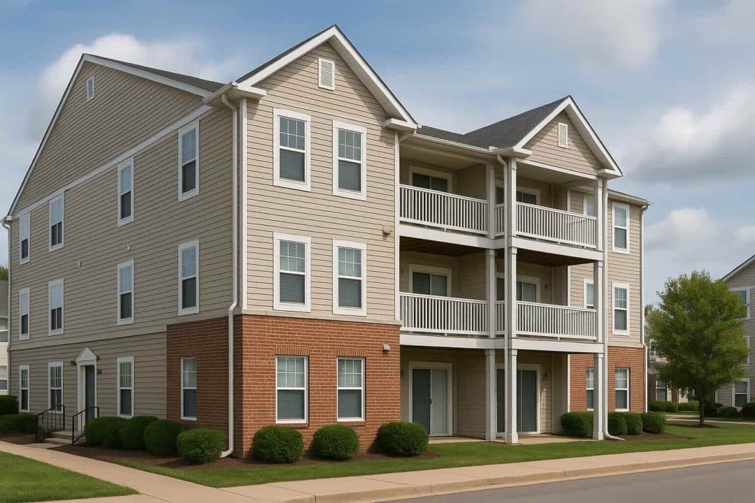 Section 8 apartment building in suburban setting.