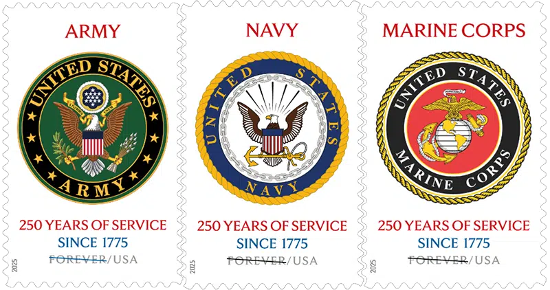 USPS releases stamps for Army, Navy, Marine Corps 250th anniversaries USPS releases stamps for Army, Navy, Marine Corps 250th anniversaries