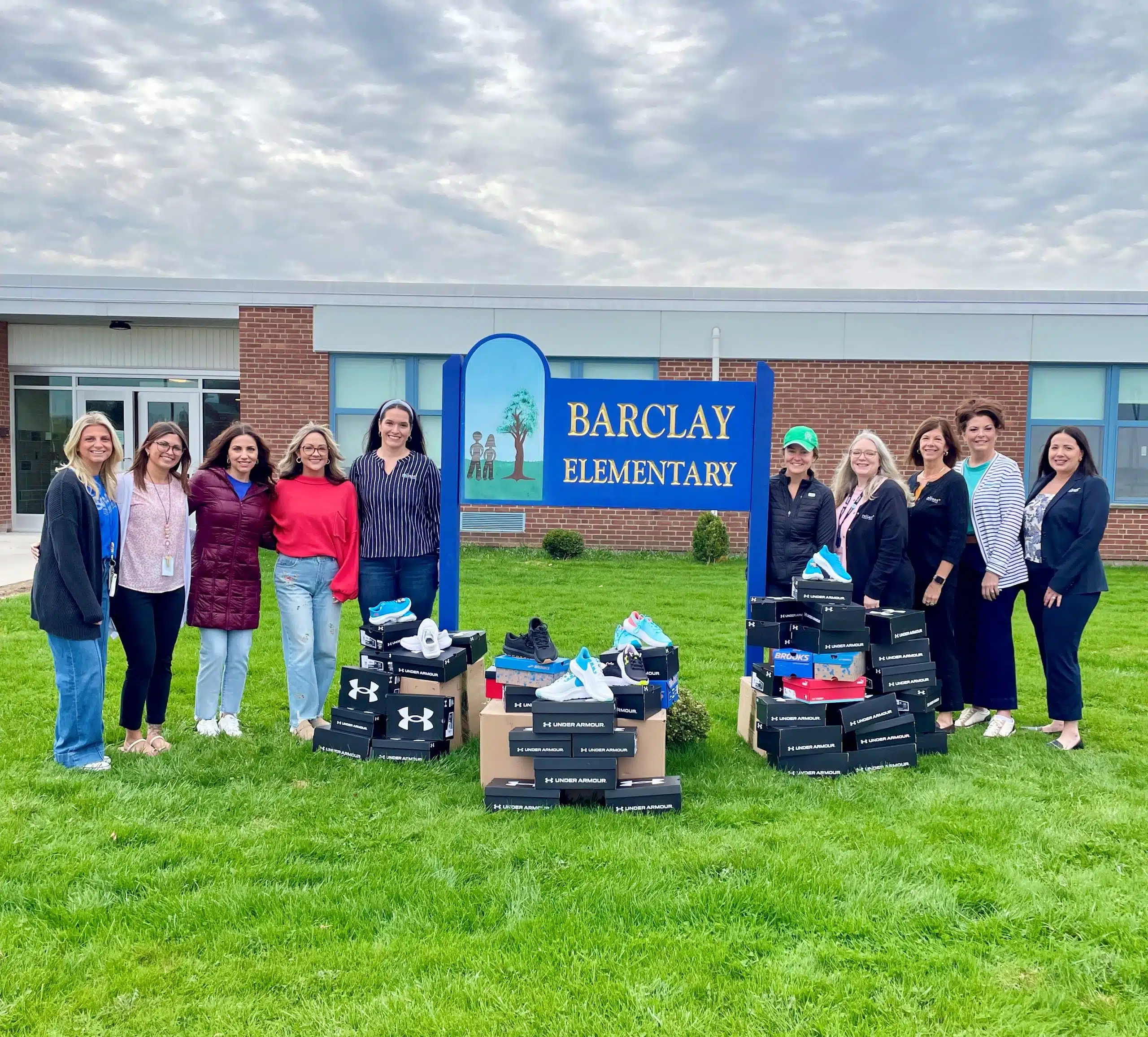 Reliant donates sneakers to Brockport elementary students