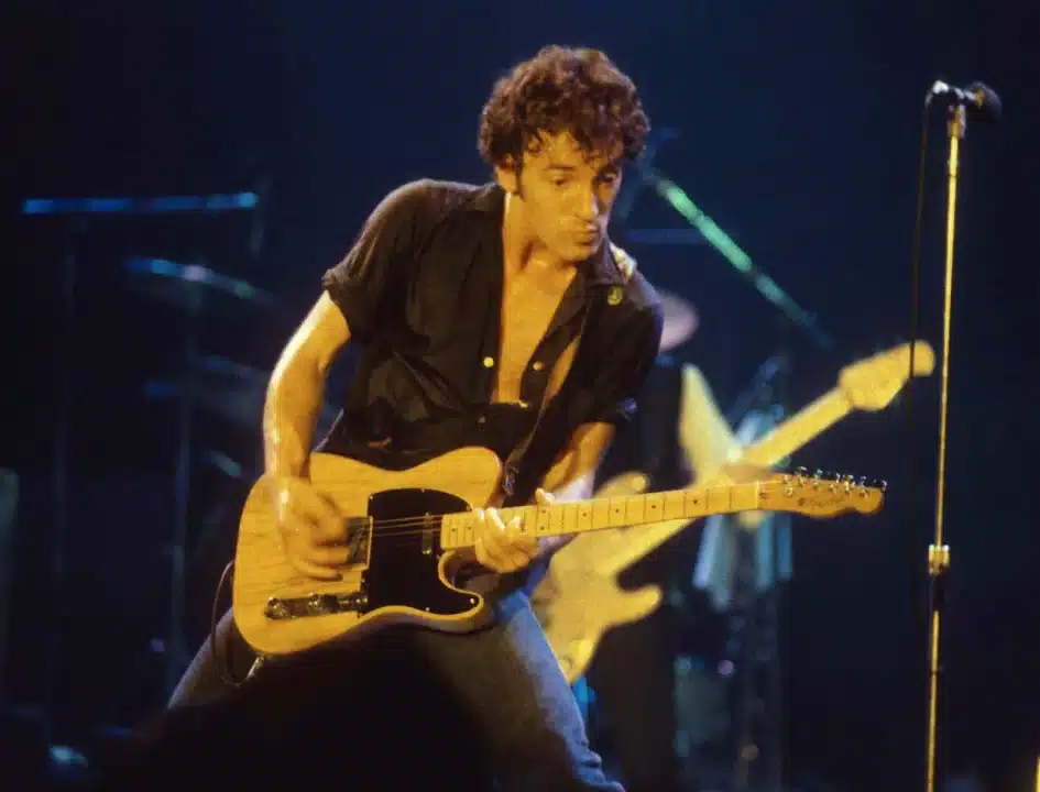 Bruce Springsteen performs in 1987