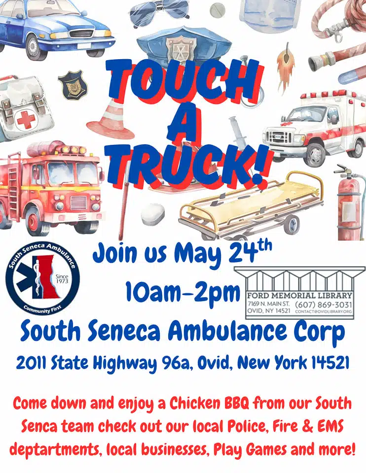South Seneca Ambulance to host Touch-a-Truck and Chicken BBQ event South Seneca Ambulance to host Touch-a-Truck and Chicken BBQ event