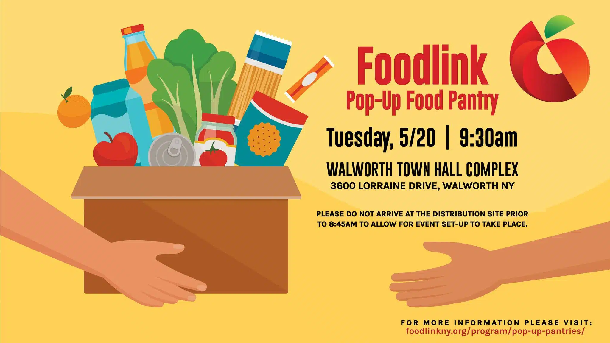 Foodlink pop-up pantry returns to Walworth on May 20 Foodlink pop-up pantry returns to Walworth on May 20