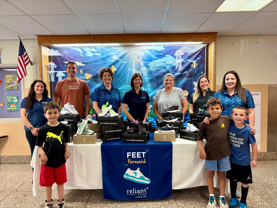 Reliant donates 72 sneakers to Sodus students