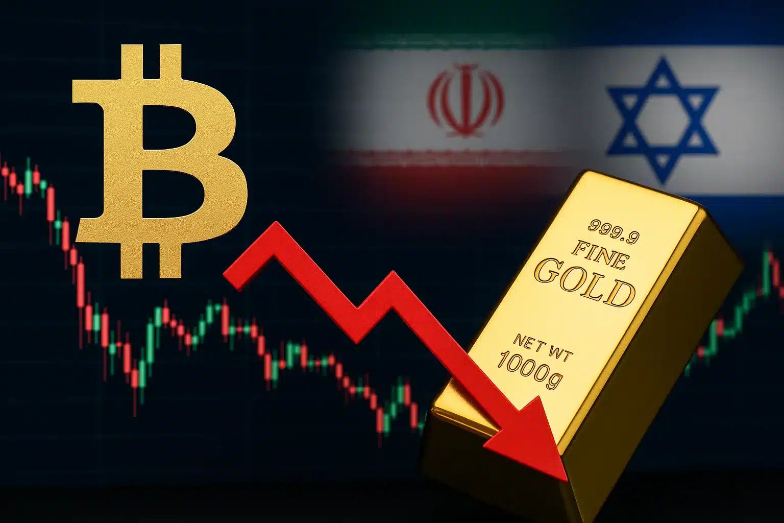 Bitcoin Slides, Gold Surges: Israel-Iran Conflict Triggers .1B in Liquidations Bitcoin Slides, Gold Surges: Israel-Iran Conflict Triggers .1B in Liquidations