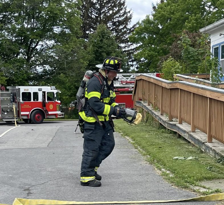 Canandaigua firefighter Ryan Foster departs for North Greece Fire District