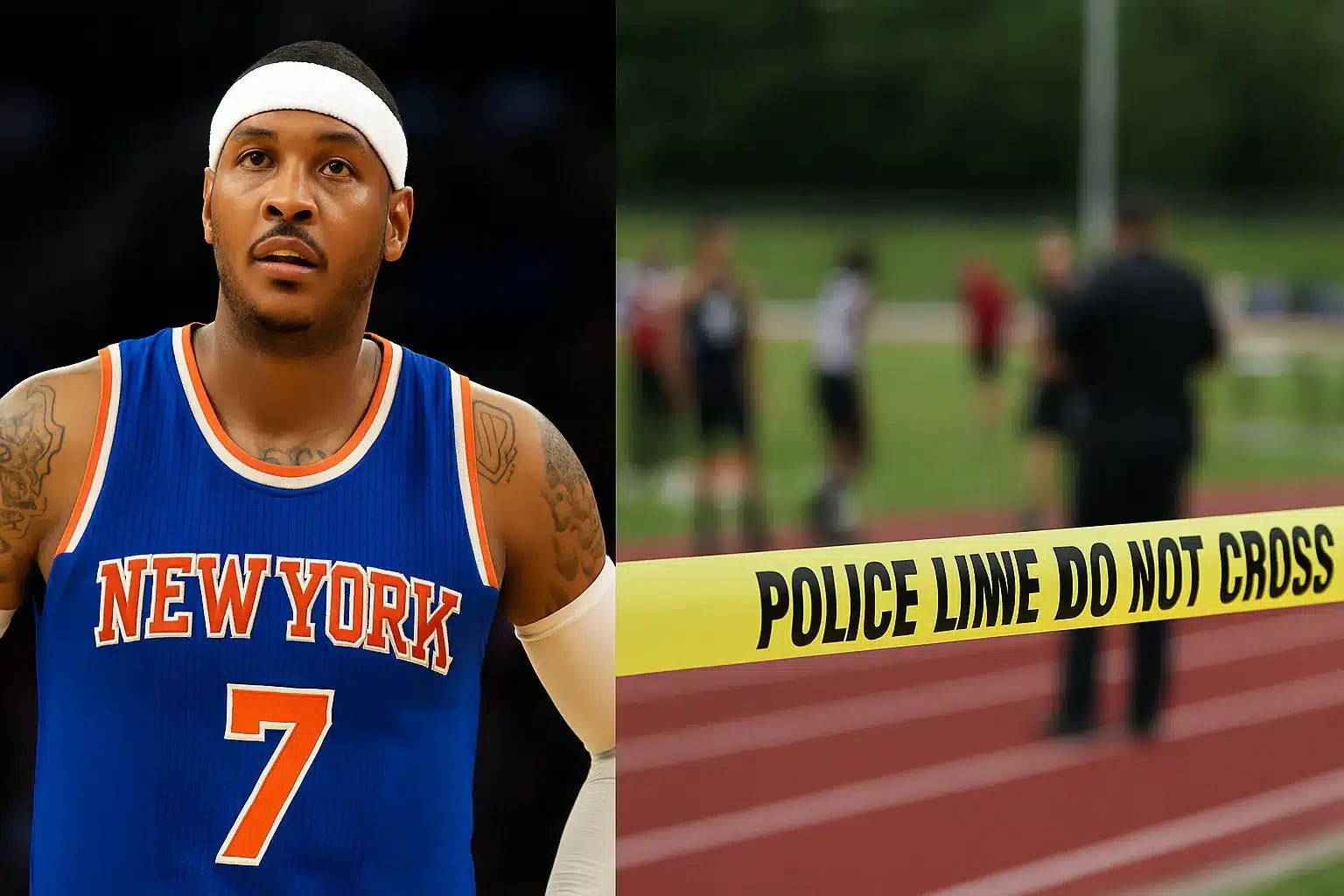 No, Carmelo Anthony Did Not Stab Anyone at a HS Track Meet No, Carmelo Anthony Did Not Stab Anyone at a HS Track Meet