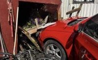 Cat injured, residents unharmed after car smashes into mobile home