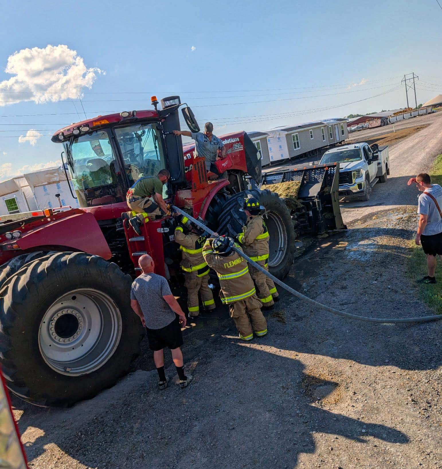 Tractor fire sparks response at Lincoln Dairy in Fleming Tractor fire sparks response at Lincoln Dairy in Fleming