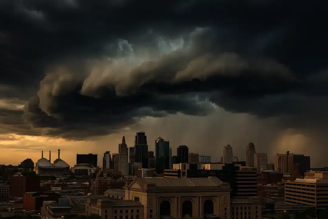 Kansas City Tornado Warning Issued