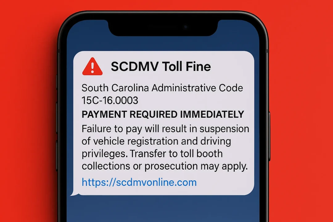 DMV Toll Text Scam
