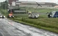 SUV crash snaps utility pole, causes outage in Skaneateles