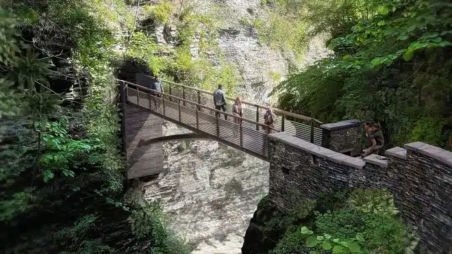 Watkins Glen’s historic bridge closes for overhaul Watkins Glen’s historic bridge closes for overhaul